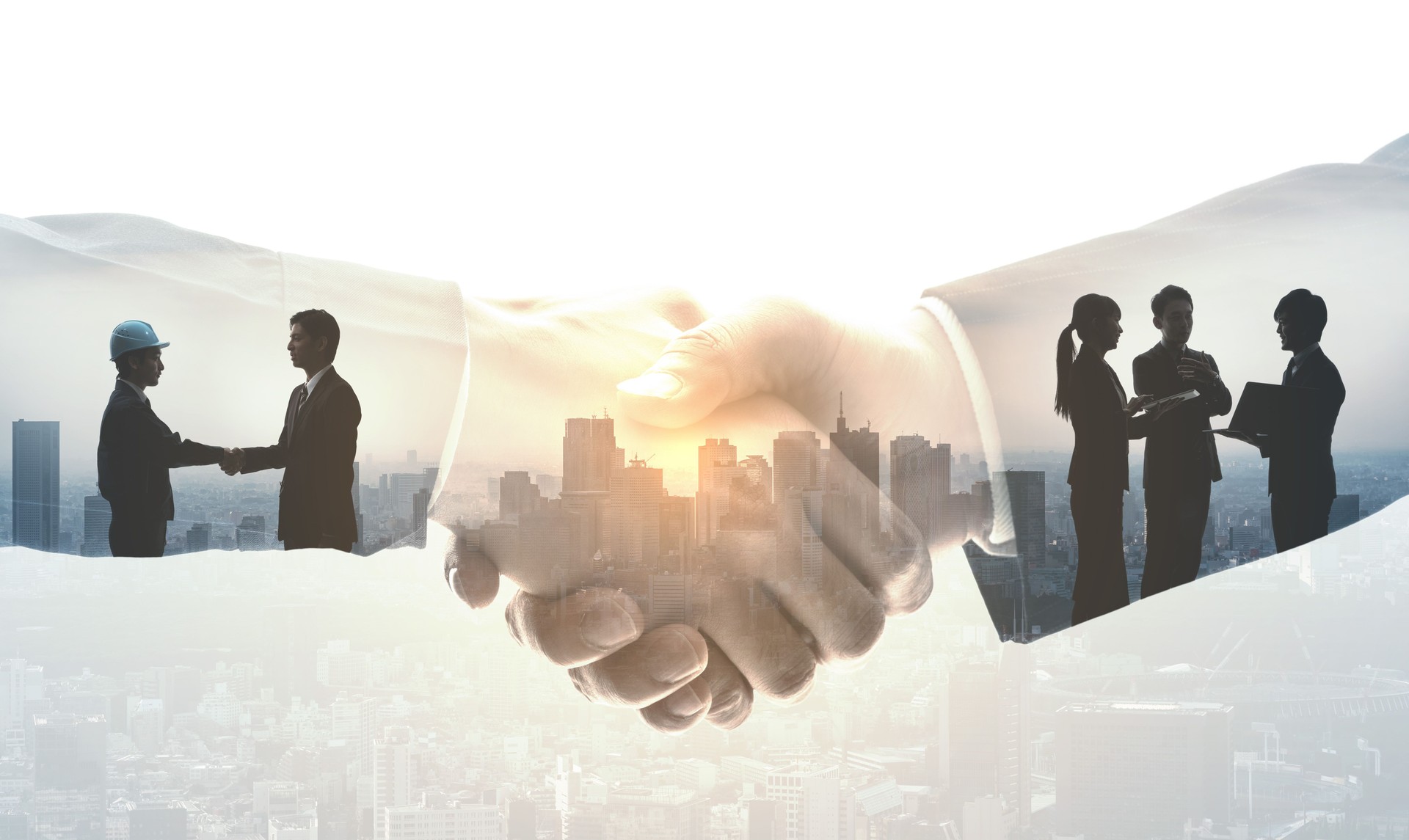 Partenariat du concept d’entreprise.